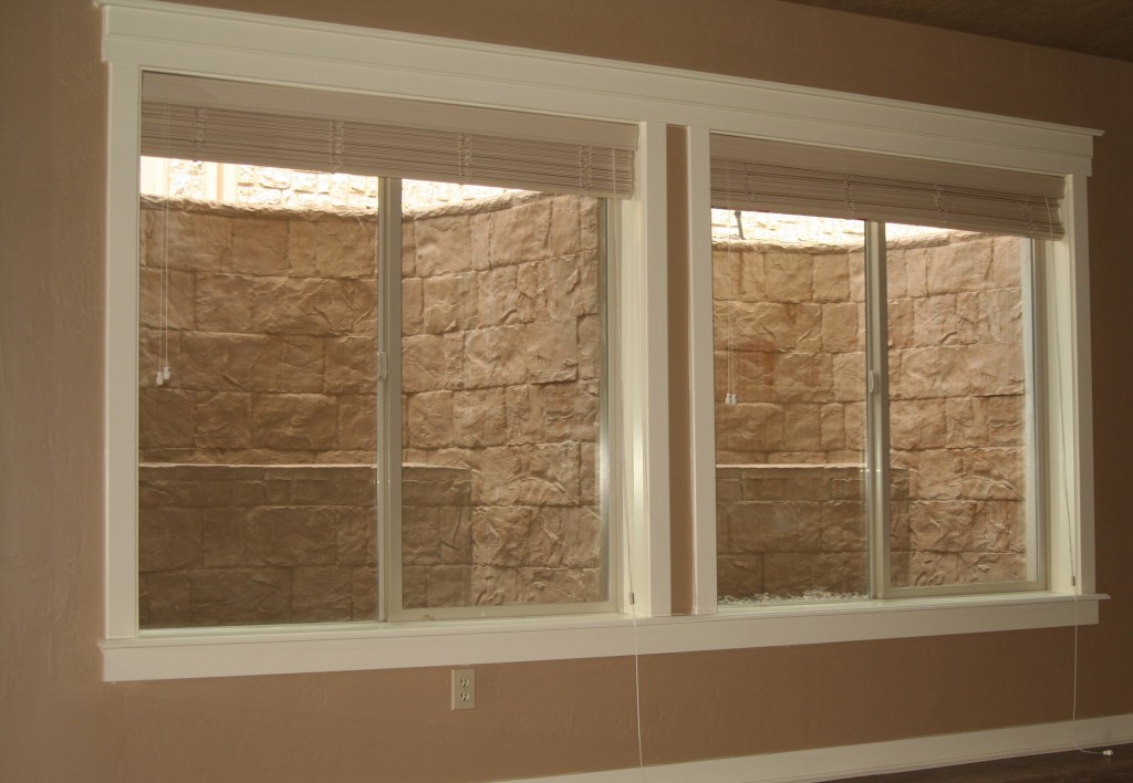 stone texture egress window wells