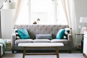 gray living room couch