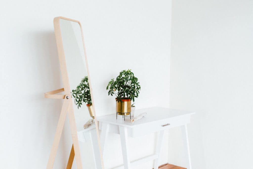 table and mirror